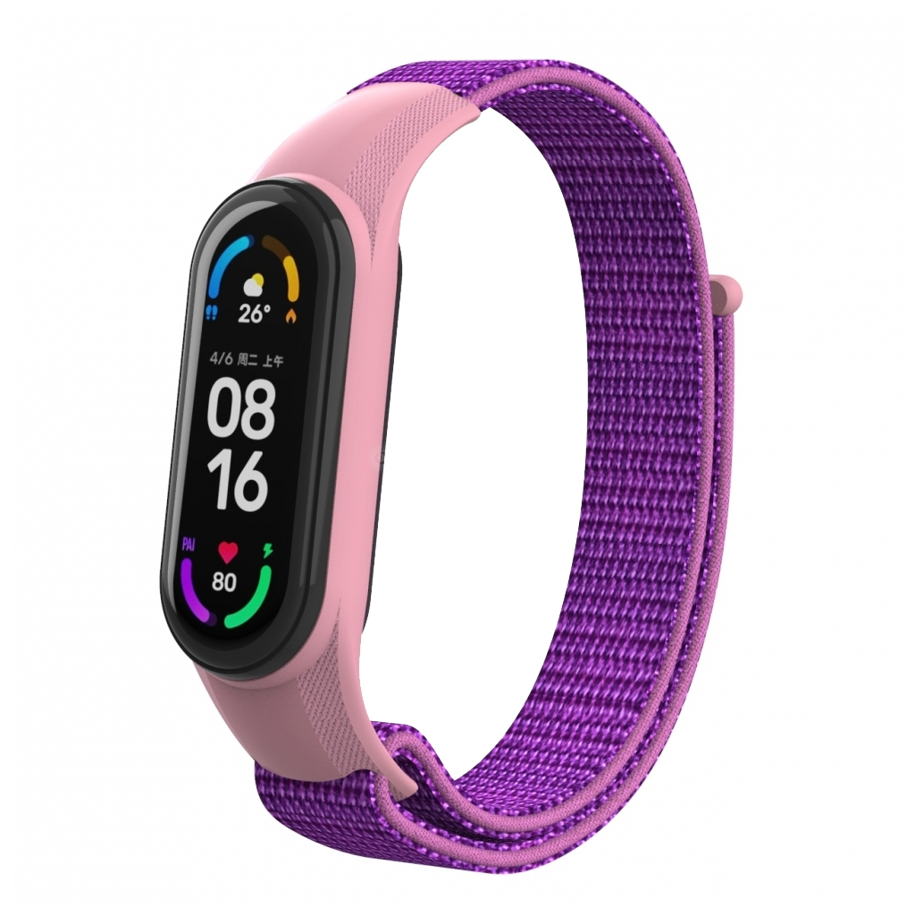 Ремінець до фітнес браслета Armorstandart нейлоновий для Xiaomi Mi Band 7/6/5/4 Purple (ARM67854) - зображення 1