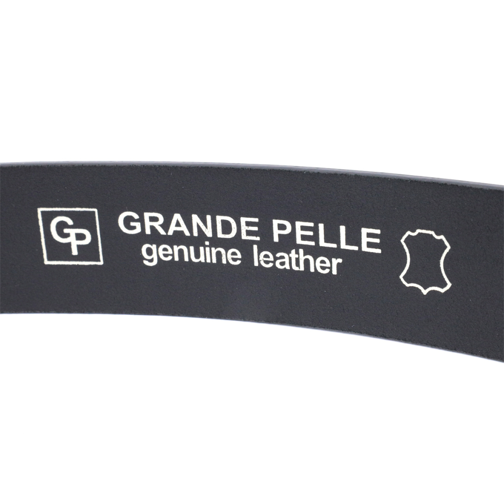 Ремінь Grande Pelle Під джинси з натуральної шкіри Чорний (11685) - зображення 6