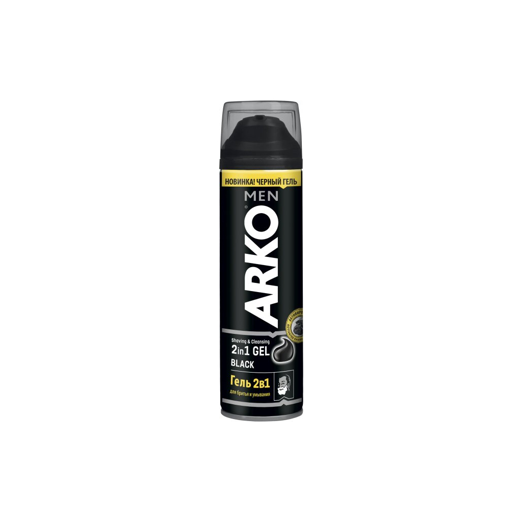Гель для гоління ARKO Black 2 в 1 240 мл (8690506490850) - зображення 1