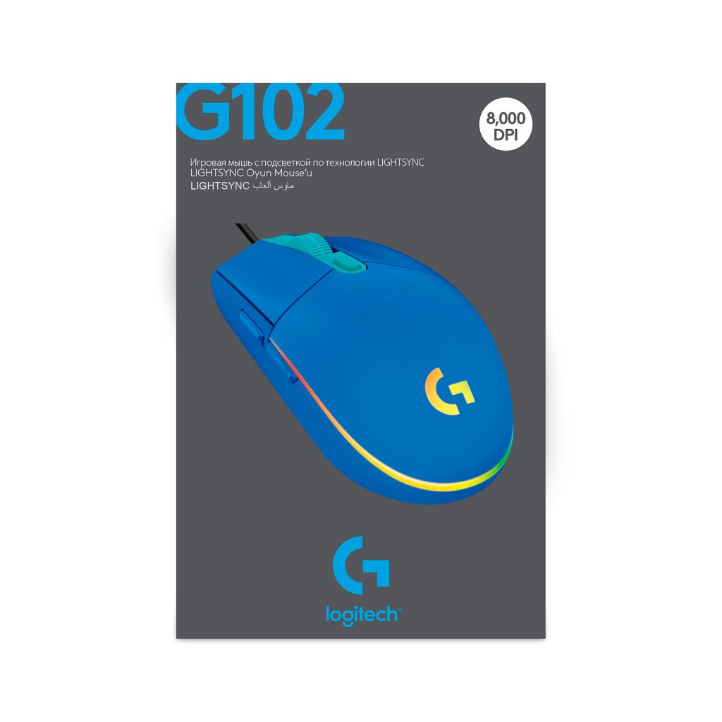 Мишка Logitech G102 Lightsync USB Blue (910-005801) - зображення 10