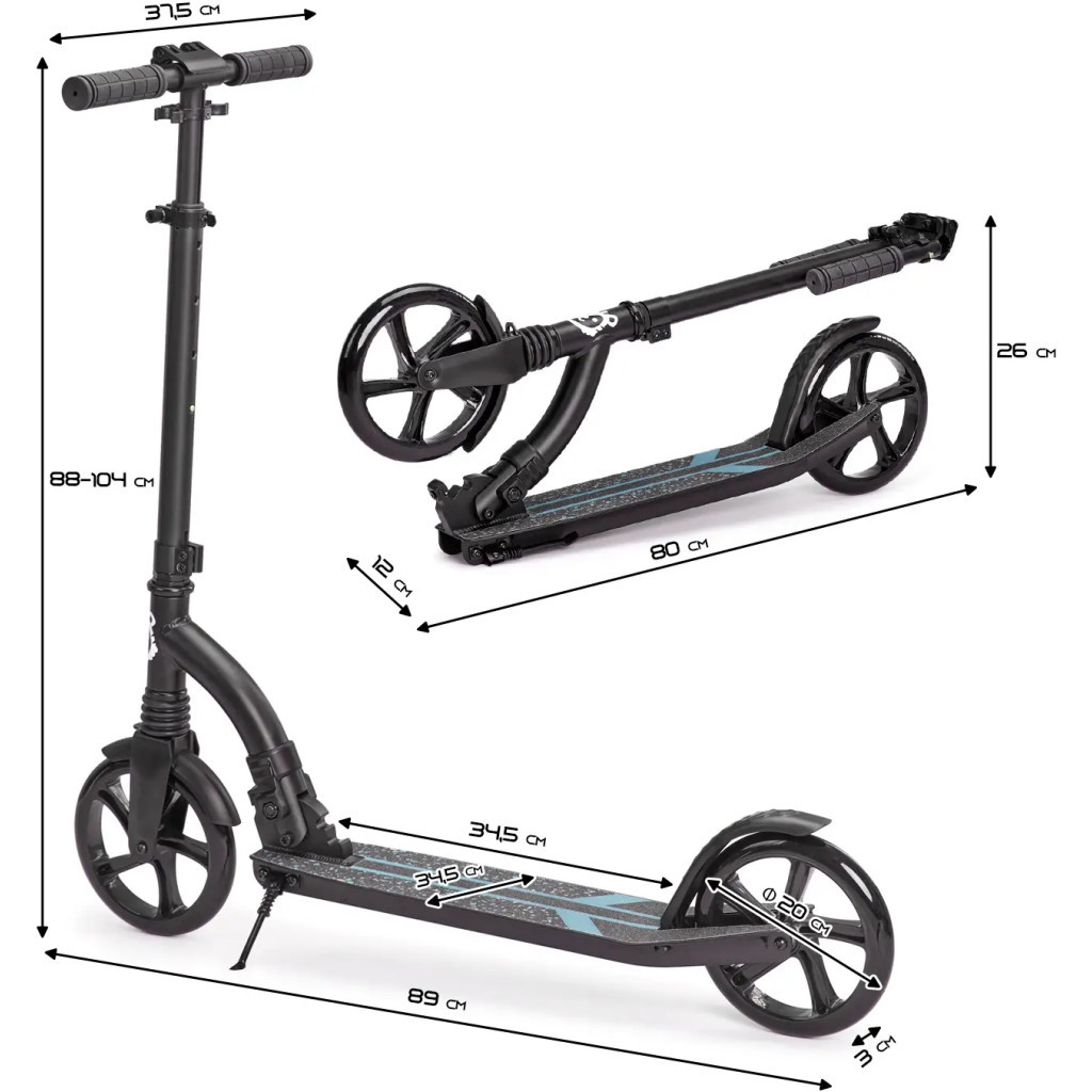 Самокат Babytiger Spido Black (BRSPID00BLK0000) (5902533920600) - зображення 7