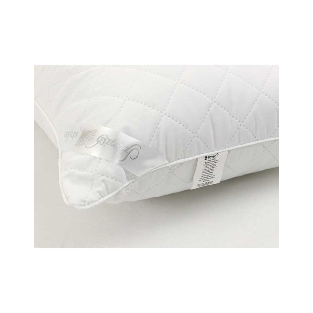 Подушка Руно силіконова Spanish Style 40х80 см з сатиновою пудровою наволочкою (307Spanish style_purple) - зображення 2