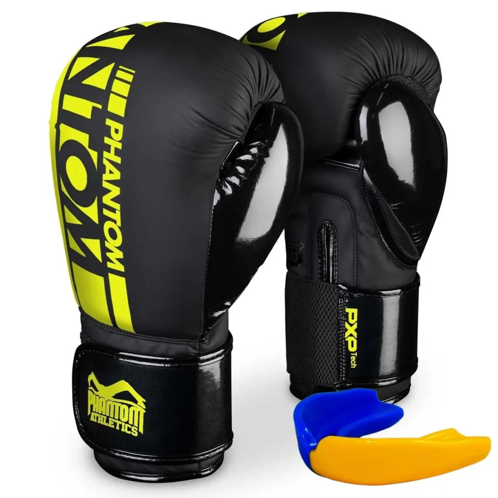 Боксерські рукавички Phantom Apex Elastic Neon Black/Yellow 16 унцій (PHBG2300-16) - зображення 1