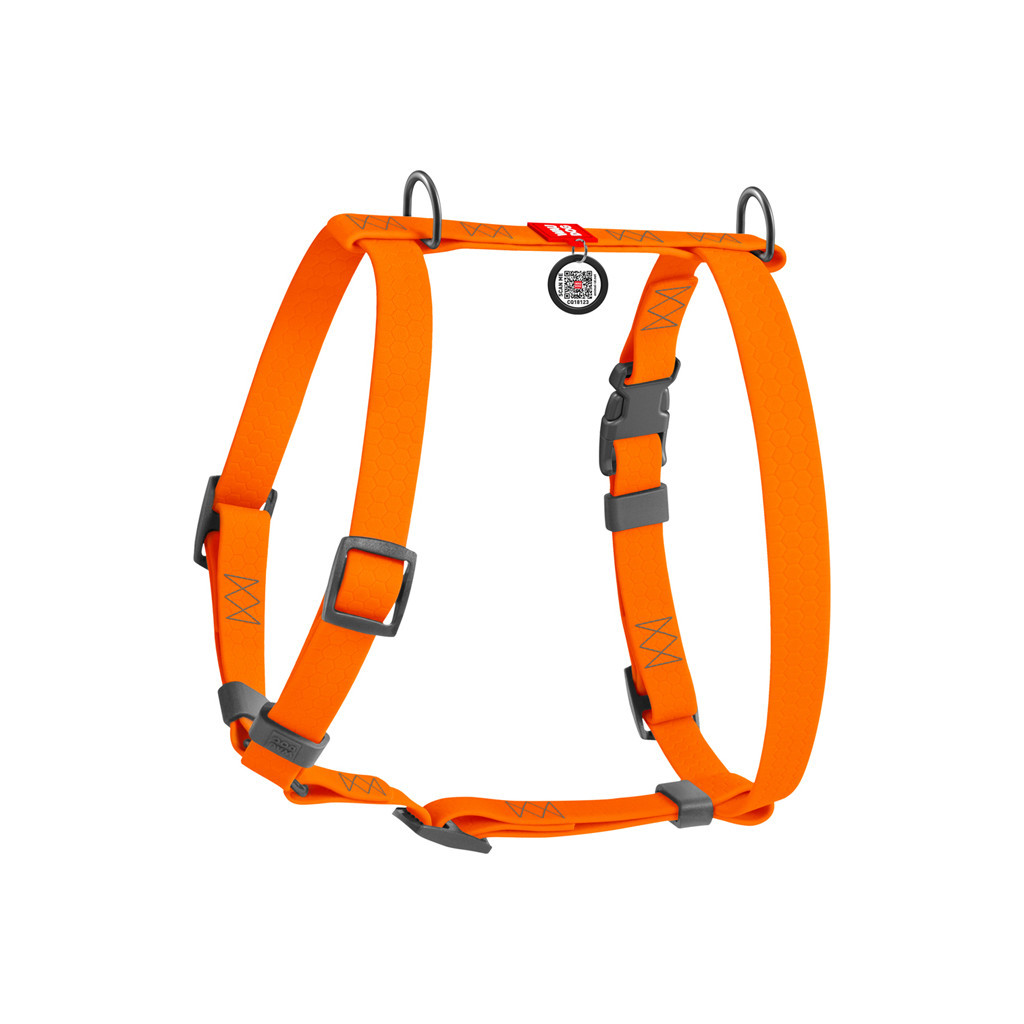 Шлея для собак WAUDOG Waterproof Н-подібна анатомічна М помаранчева (32814) - зображення 2