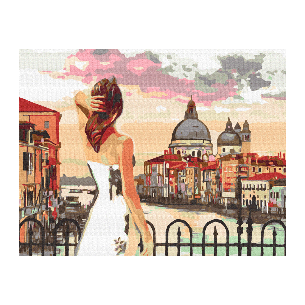 Картина по номерам Rosa Star Дівчина в Венеції 35х45 см (4823098524403) - зображення 1