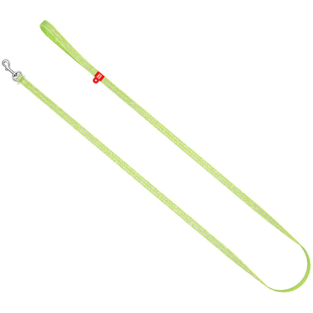 Повідець для котів WAUDOG Re-cotton світловідбивний XS 200х1 см салатовий (16445) - зображення 2