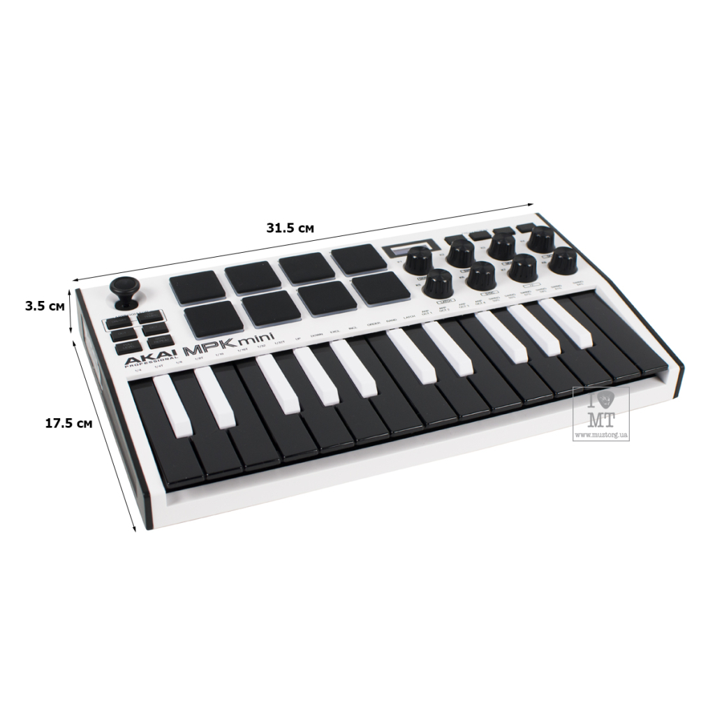 MIDI-клавіатура Akai MPK MINI MK3 White (230878) - изображение 2