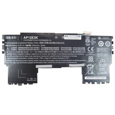 Акумулятор до ноутбука Acer AP12E3K Aspire S7-191 3790mAh (28Wh) 4cell 7.4V Li-ion (A47043) - зображення 2