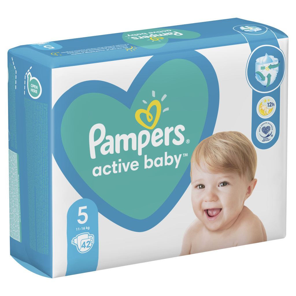 Підгузки Pampers Active Baby Junior Розмір 5 (11-16 кг) 42 шт (8001090950178) - зображення 3