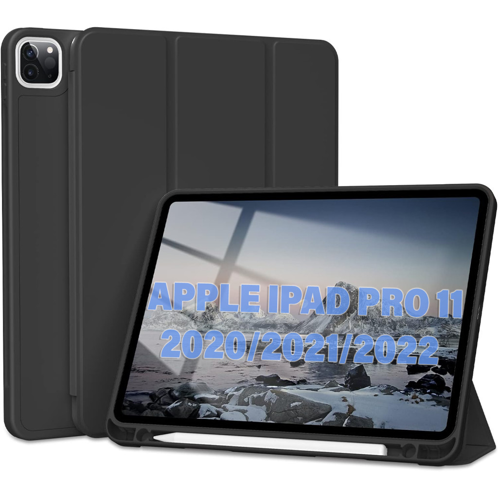 Чохол до планшета BeCover Tri Fold Hard TPU Apple iPad Pro 11 2020/2021/2022 Black (711109) - зображення 2