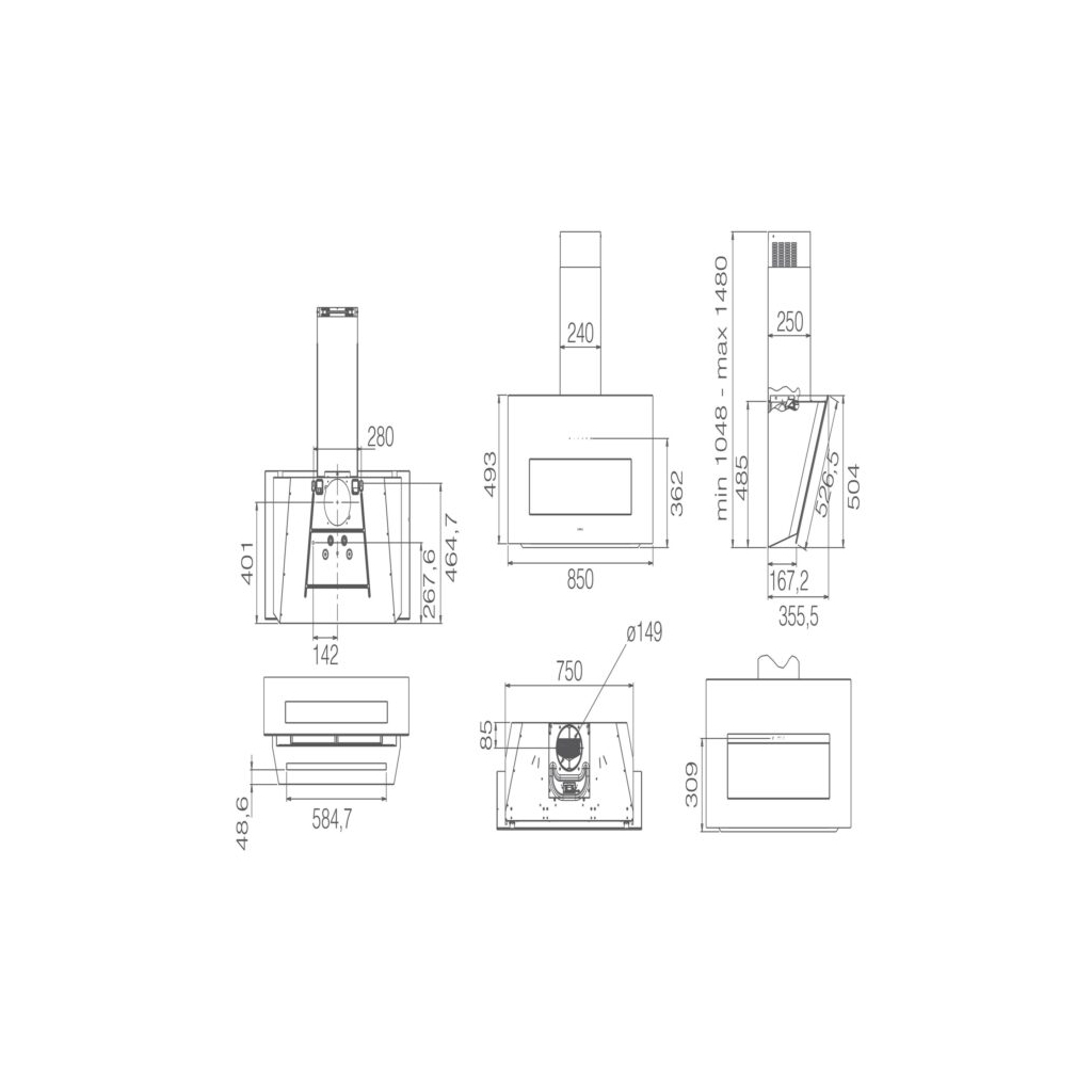 Витяжка кухонна Elica BLOOM-S DEKT/A/85 - зображення 6