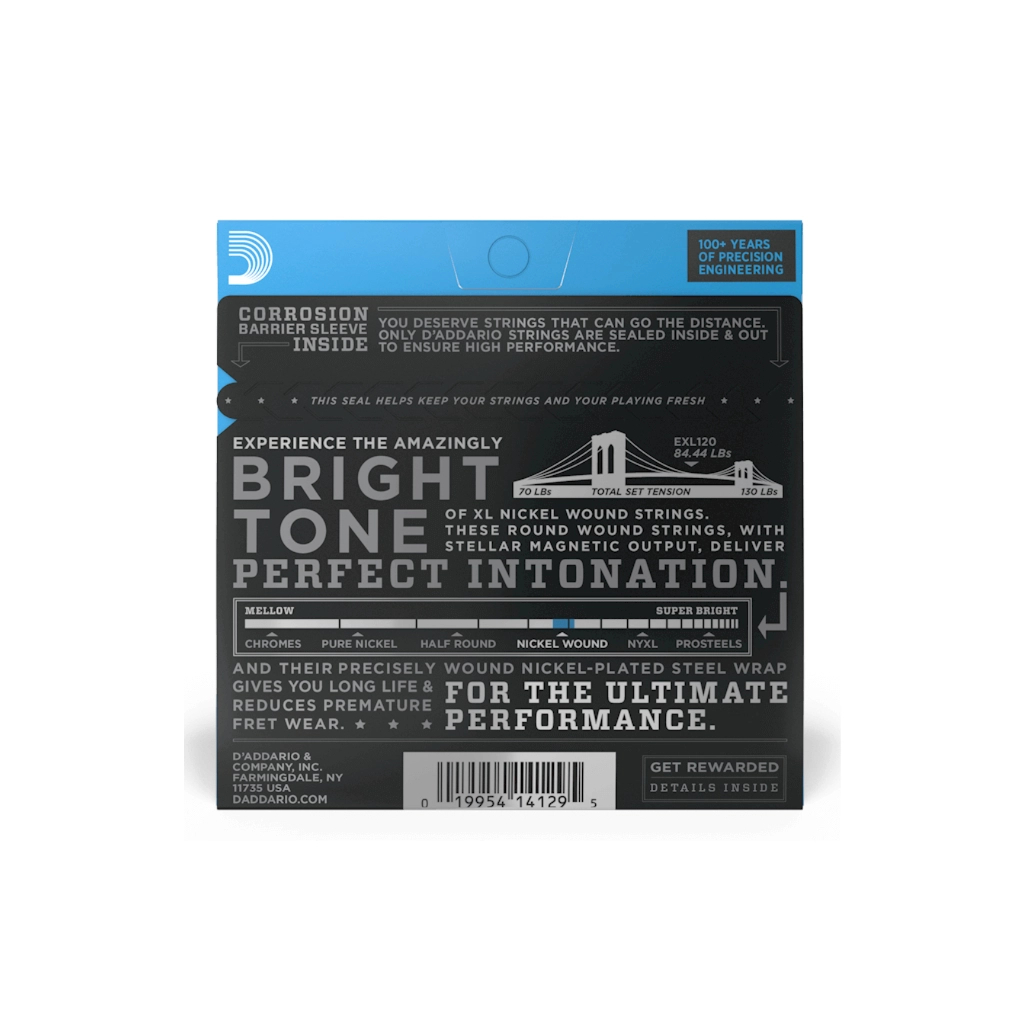 Струни для гітари D'Addario XL Nickel Wound Super Light (09-42) (EXL120) - зображення 3