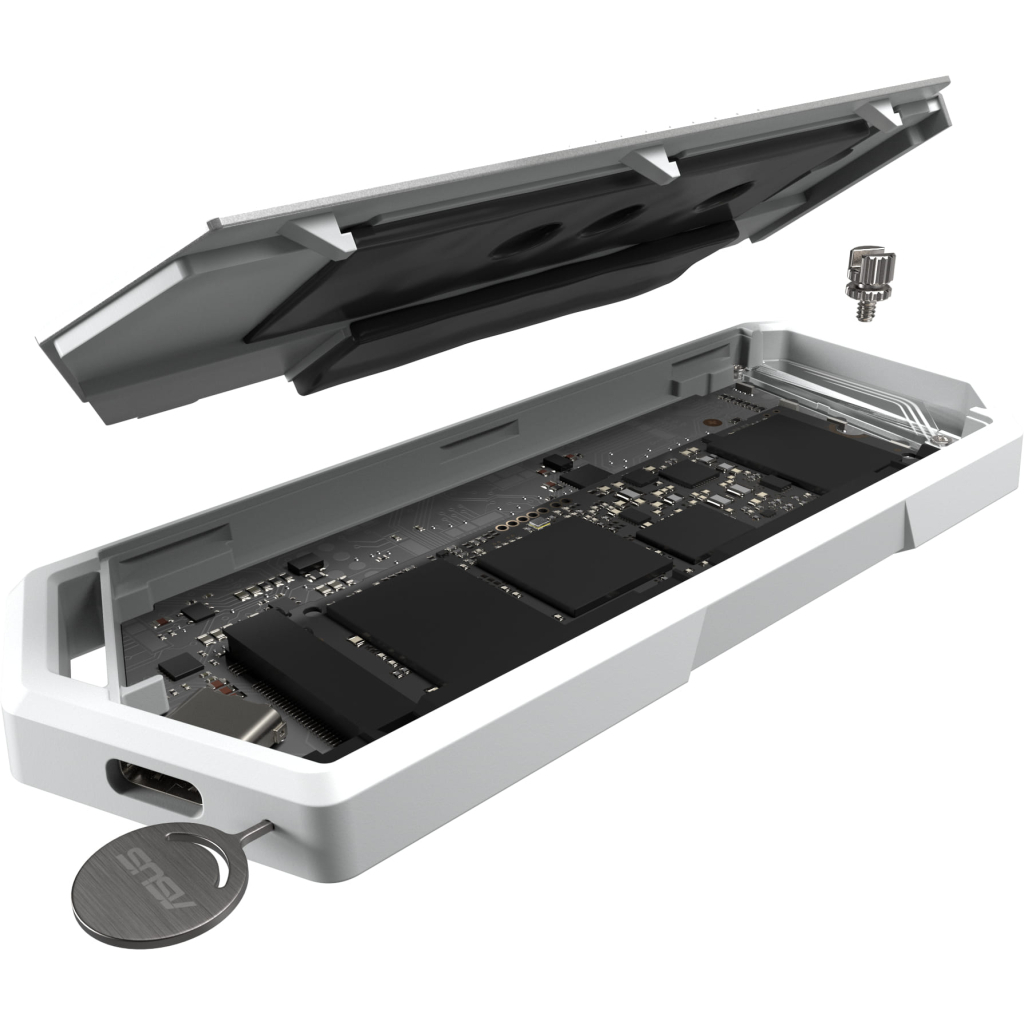 Кишеня зовнішня ASUS SSD ROG STRIX ARION ESD-S1C/WHT/G/AS PCIe NVMe M.2 2230/2242/2260/2280 USB-C 3.2 Gen 2x1 (90DD02H1-B09000) - зображення 10