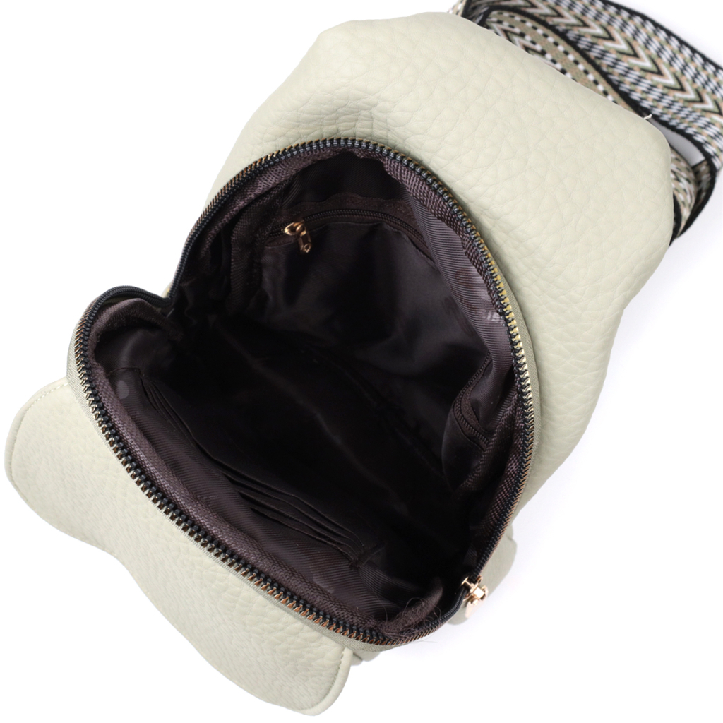 Сумка Vintage Жіноча З однією лямкою через плече з крупнозернистої екошкіри Фісташкова (22765) - зображення 7