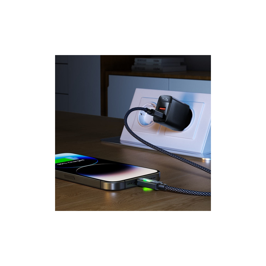 Дата кабель USB-C to USB-C 1.2m 60W black Acefast (6974316284666) - зображення 7