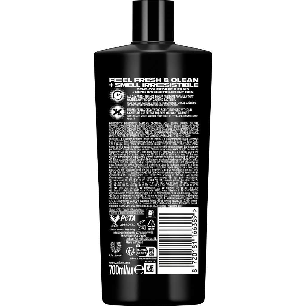 Гель для душу AXE Black 700 мл (8720181166389) - зображення 2