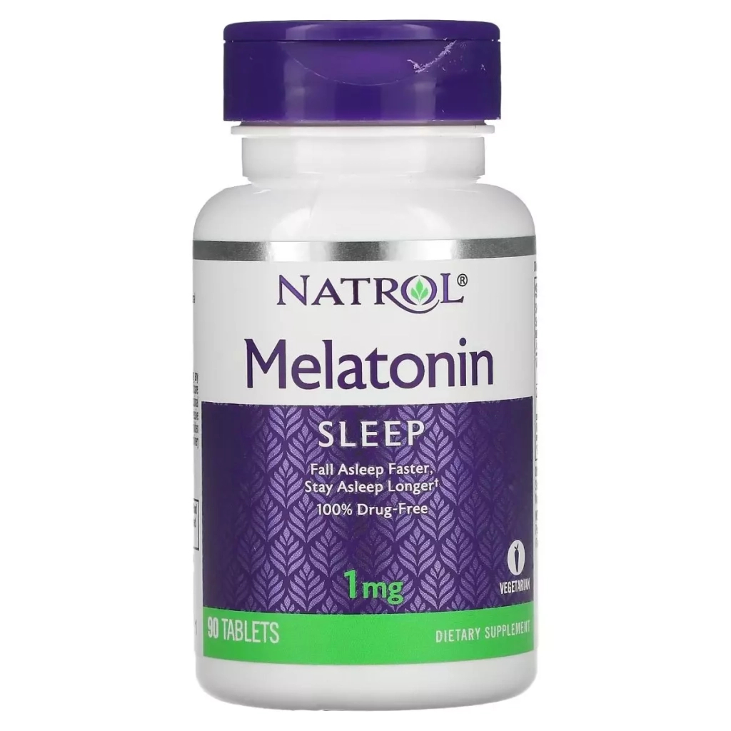 Амінокислота Natrol Мелатонін, 1 мг, Melatonin, 90 таблеток (NTL-00465) - зображення 1
