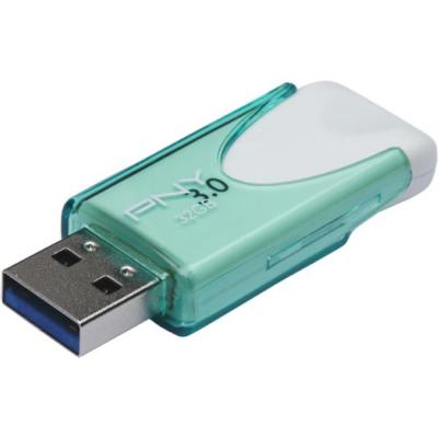 USB флеш накопичувач PNY flash 32GB Attache4 Green USB 3.0 (FD32GATT430-EF) - зображення 3