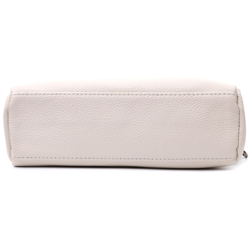 Сумка Vintage Жіноча прямокутна з кишенями з натуральної шкіри Біла (22598) - зображення 6