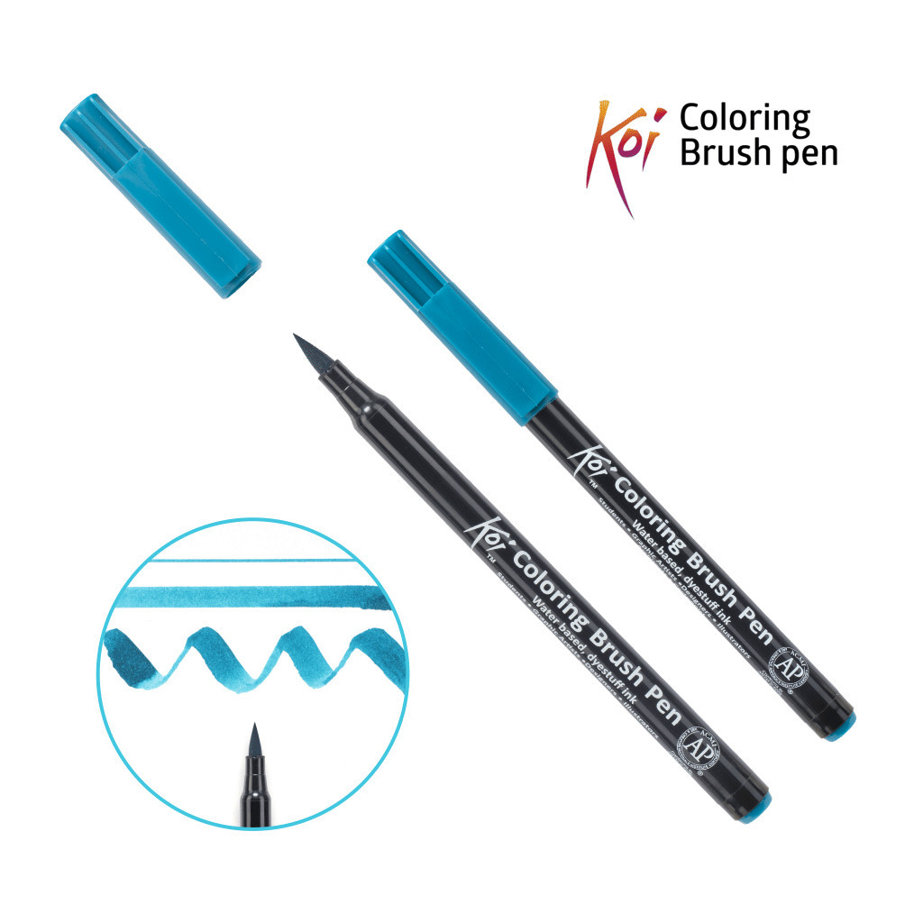 Художній маркер KOI Маркер-пензель акварельний Вірідіановий, 31 (084511393295) - зображення 1