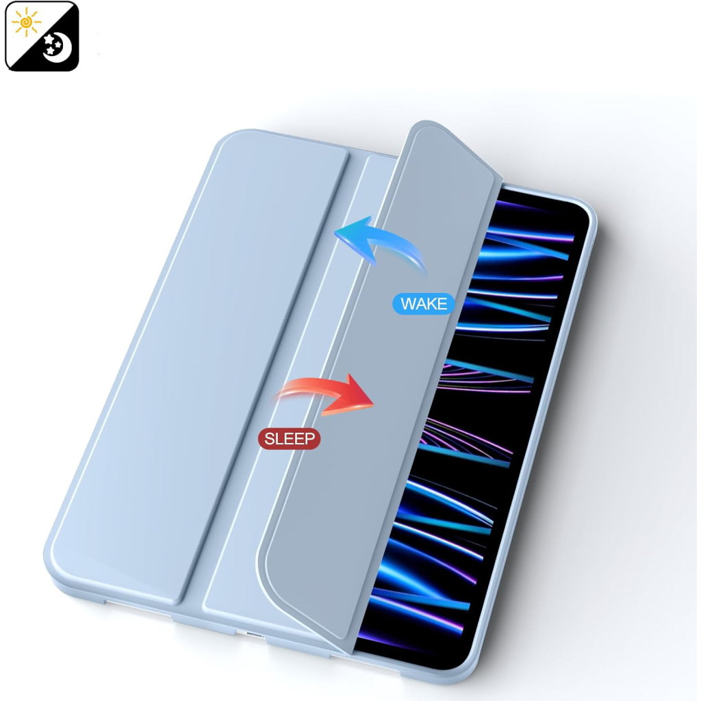 Чохол до планшета BeCover Tri Fold Soft TPU Silicone Apple iPad Pro 11" M4 2024 Light Blue (711748) - зображення 4