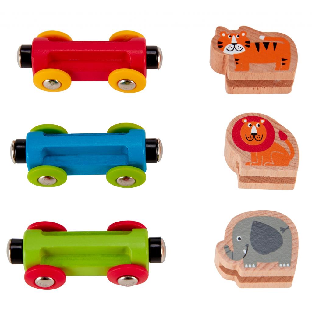 Залізниця Hape Паровозик 3 вагони "Пригоди у джунглях" (E3807) - зображення 2