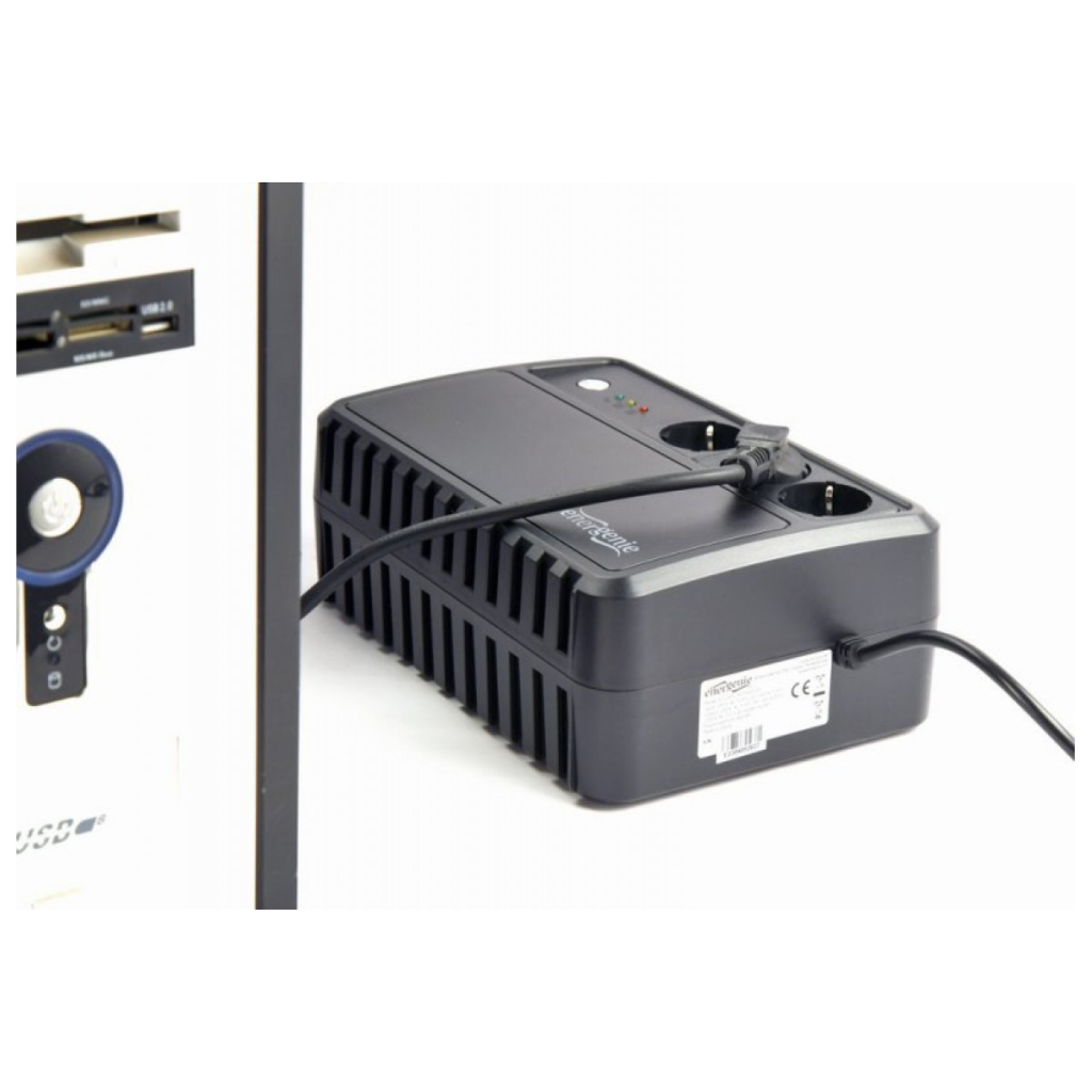 Пристрій безперебійного живлення EnerGenie EG-UPS-3SDT600-01 650VA 360W (EG-UPS-3SDT600-01) - зображення 4