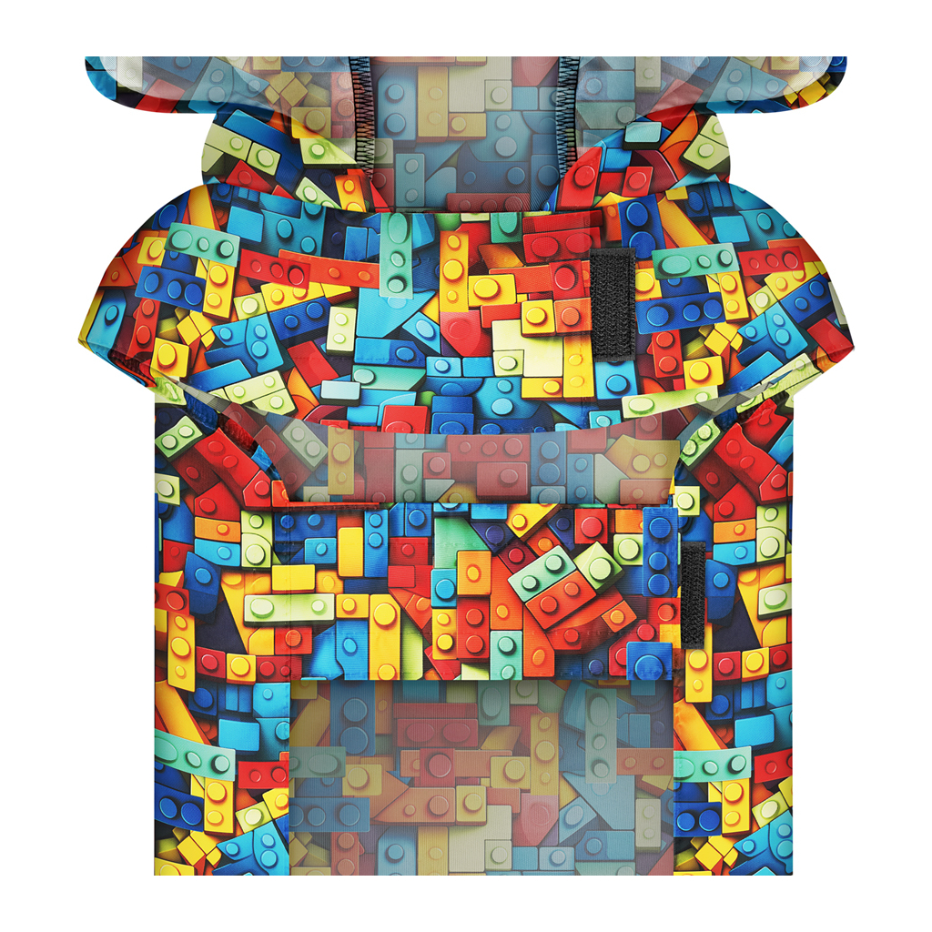 Дощовик для тварин WAUDOG Clothes Накидка з капюшоном Блоки S (356-4056) - зображення 4