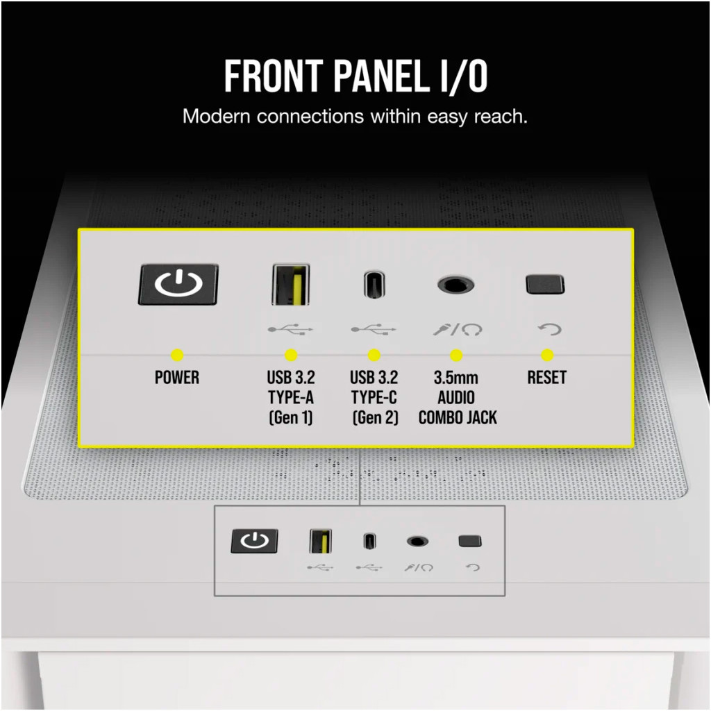 Корпус Corsair iCUE 4000D RGB Airflow White (CC-9011241-WW) - зображення 6