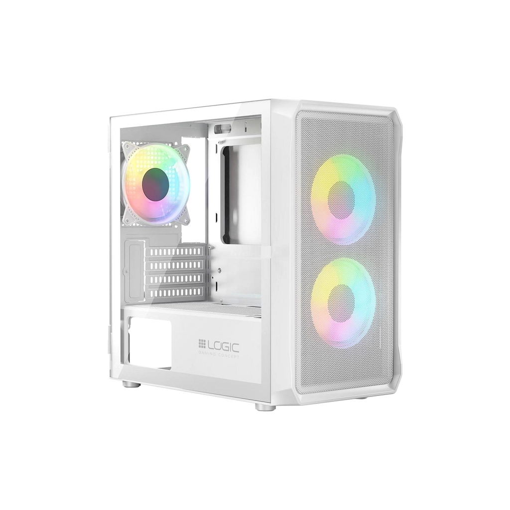Корпус Logic concept PORTOS MESH+GLASS ARGB fans 3x120mm WHITE (AM-PORTOS-20-0000000-0002) - зображення 3
