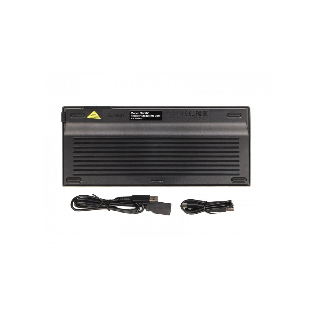 Клавіатура A4Tech FBX51C Wireless/Bluetooth Grey (FBX51C Grey) - зображення 7