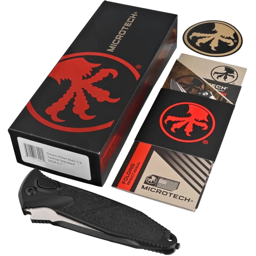 Ніж Microtech Socom Elite Auto Tanto Point Tactical Black (161A-1T) - зображення 4