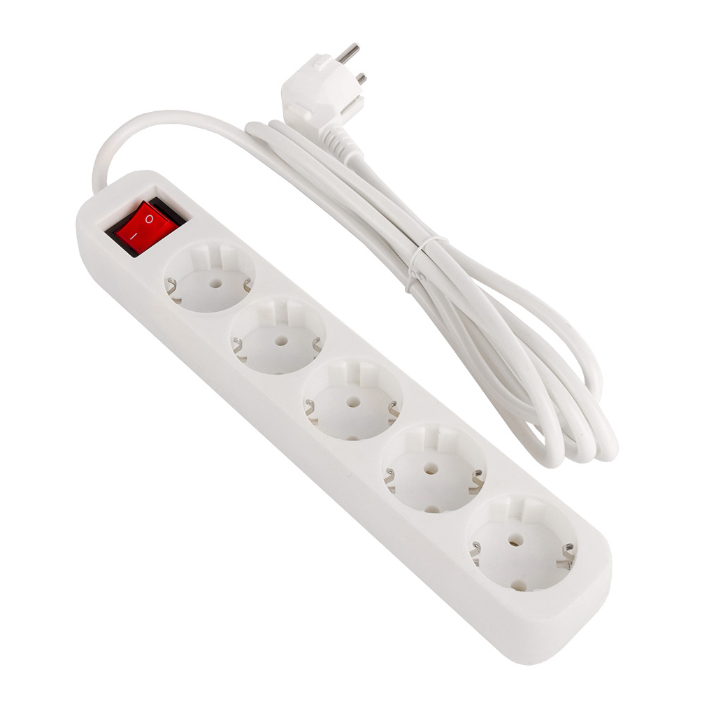 Мережевий фільтр живлення ColorWay CW-PSEA52W, 5 розеток/ 2M white (CW-PSEA52W) - зображення 5