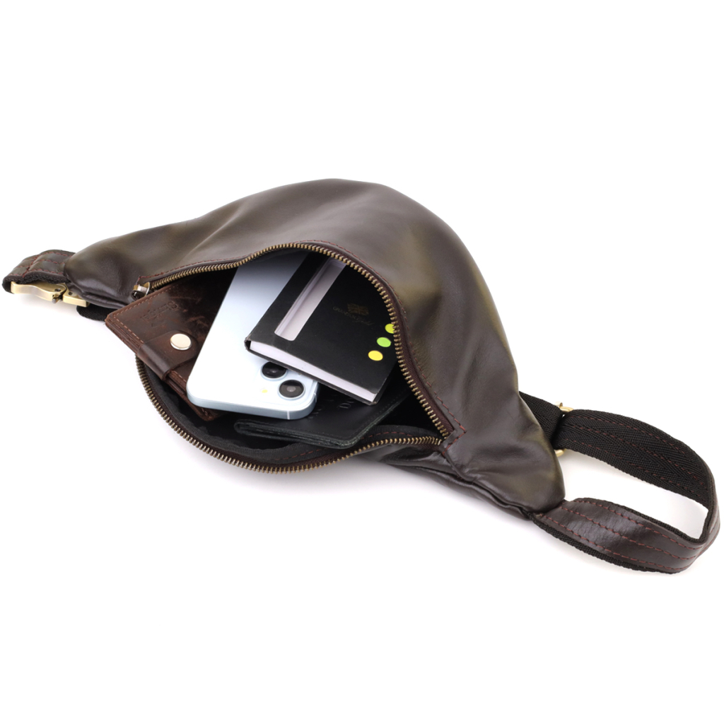 Сумка Shvigel З натуральної шкіри Коричнева (23144) - зображення 8