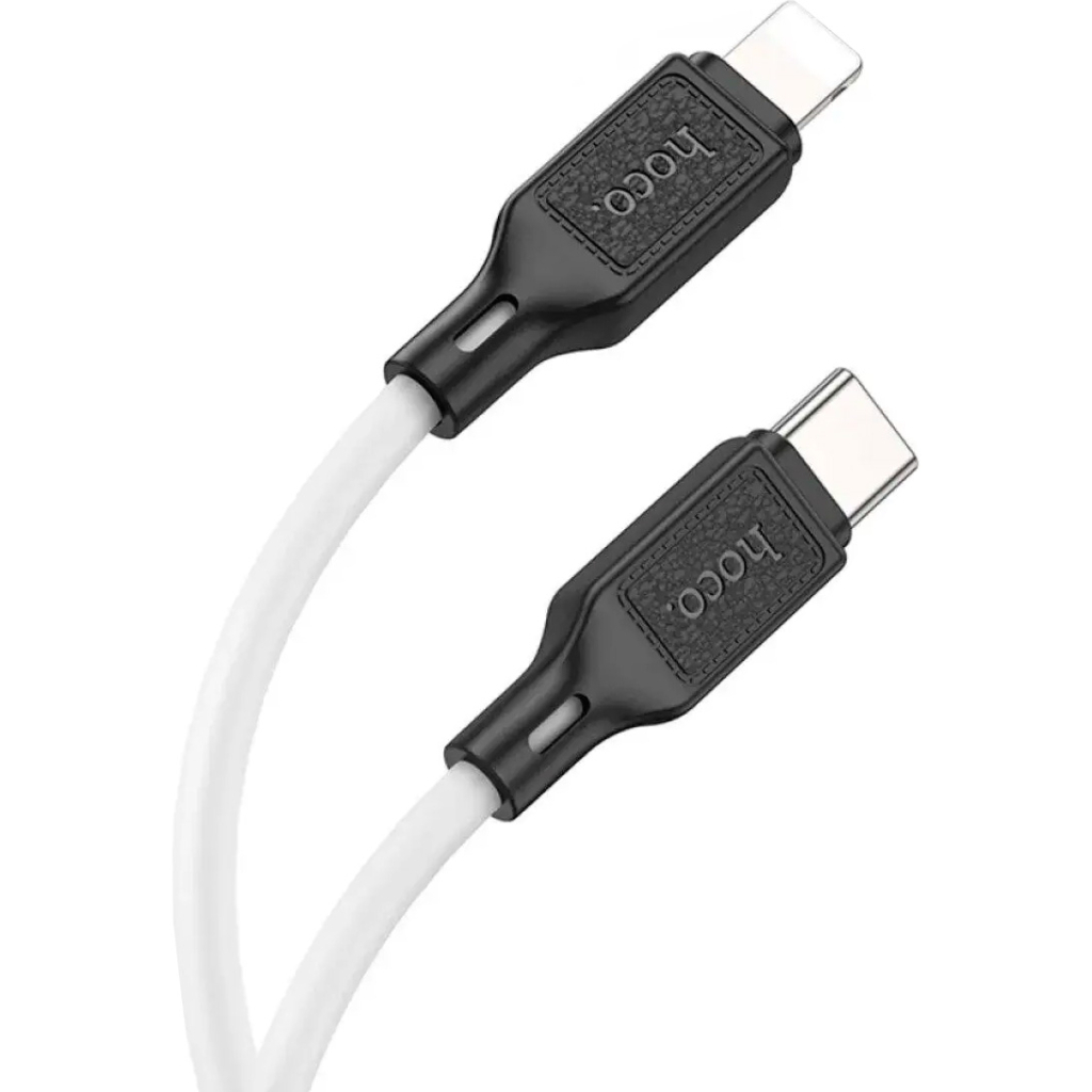 Дата кабель USB-C to Lightning 1.0m Cool silicone PD 20W X90 white HOCO (6931474788399) - зображення 2