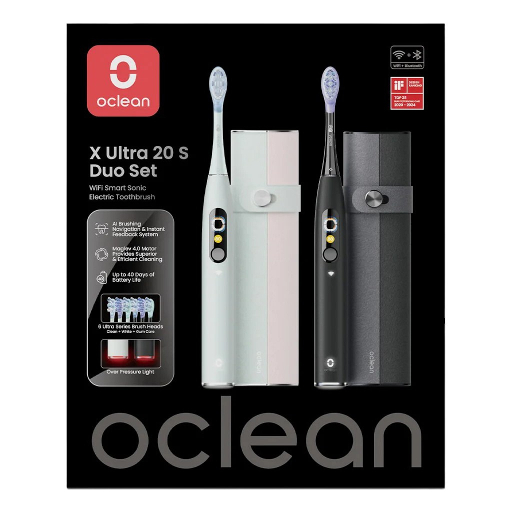 Електрична зубна щітка Oclean X Ultra 20 S Duo Set Green+Black (6970810557152) - зображення 8