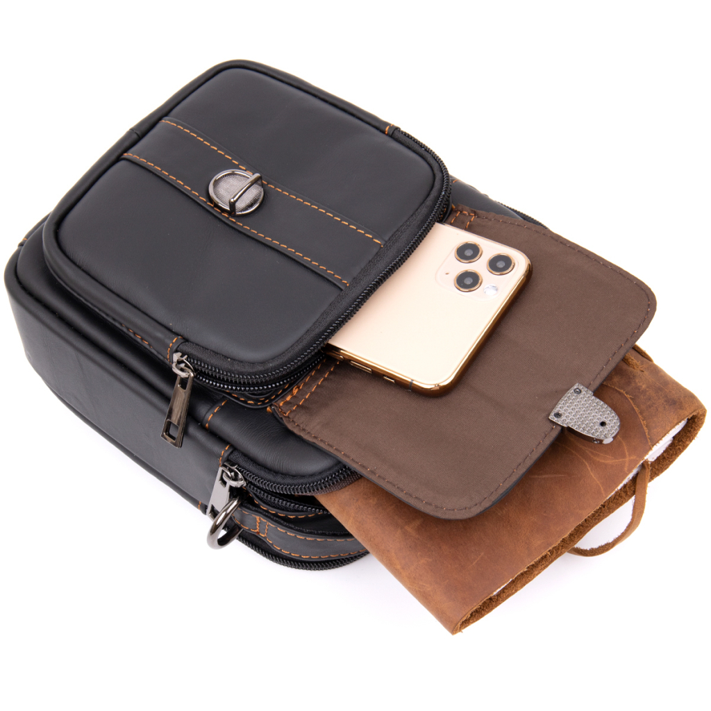 Сумка Vintage На два відділення Чорна (20395) - зображення 7