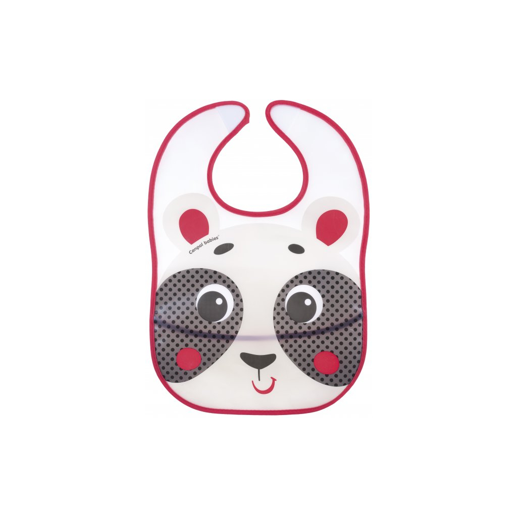 Слинявчик Canpol babies Hello Little пластмасовий з кишенькою Бежевий (9/232_bei) - зображення 1