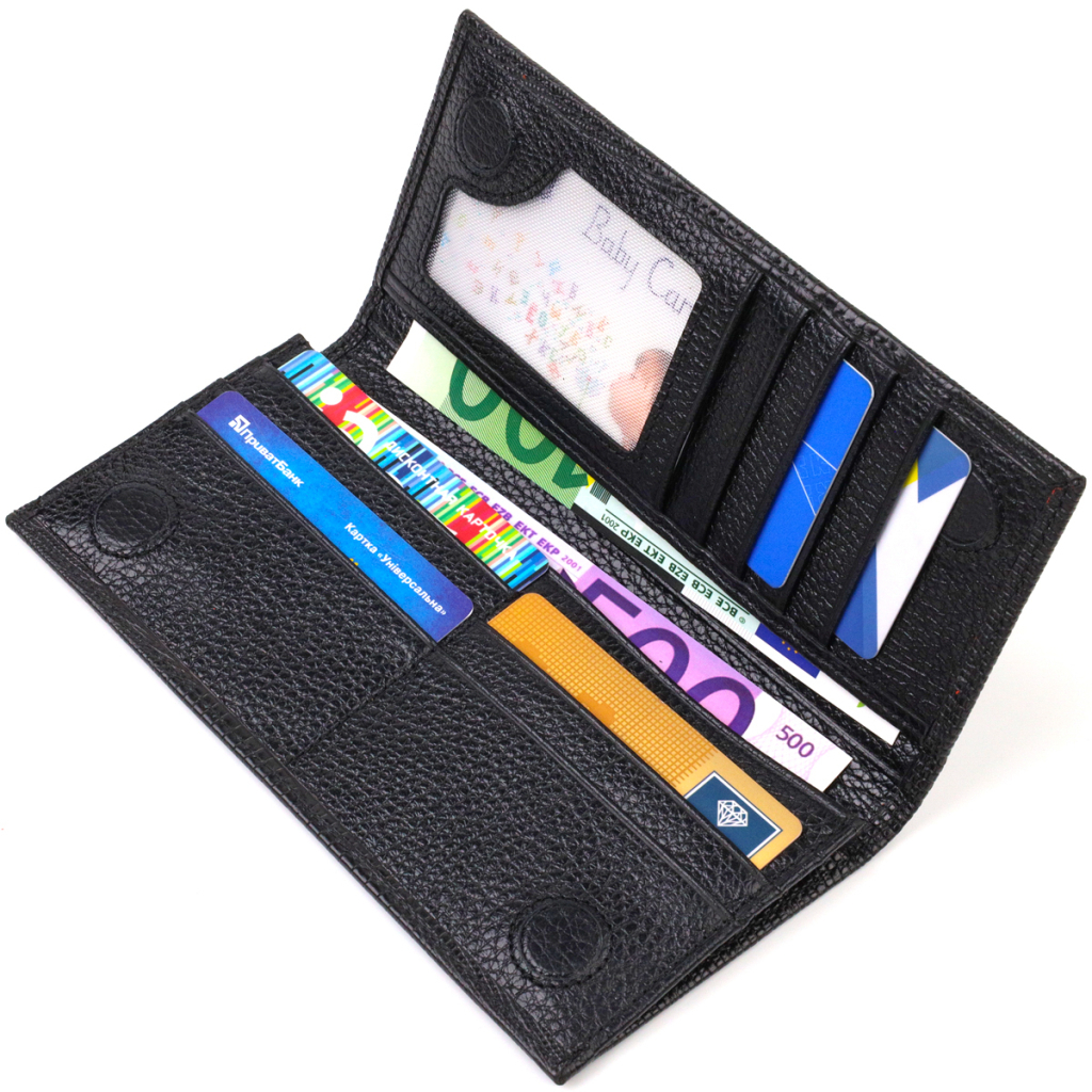 Гаманець Canpellini З натуральної шкіри Чорний (21906) - зображення 6