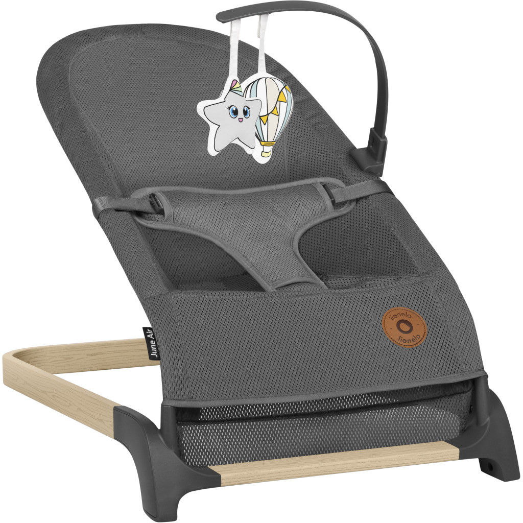 Крісло-гойдалка Lionelo шезлонг June air grey graphite (LO-JUNE AIR GREY GRAPHITE) - зображення 2