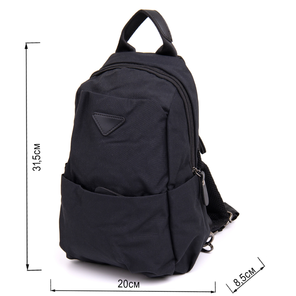 Сумка Vintage Через плече нейлон Чорна (20632) - зображення 11