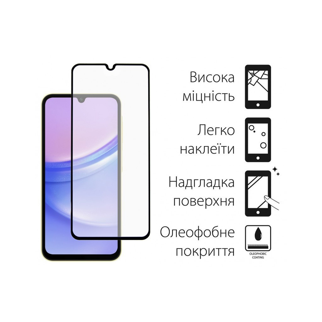 Чохол до мобільного телефона Dengos Kit for Samsung Galaxy A25 5G case + glass (Black) (DG-KM-65) - зображення 3