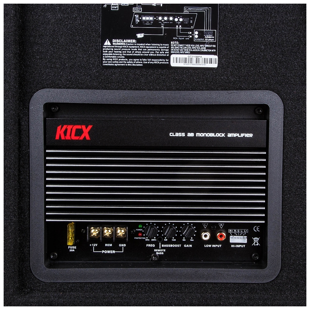 Активний сабвуфер Kicx GT 310BPA - зображення 3