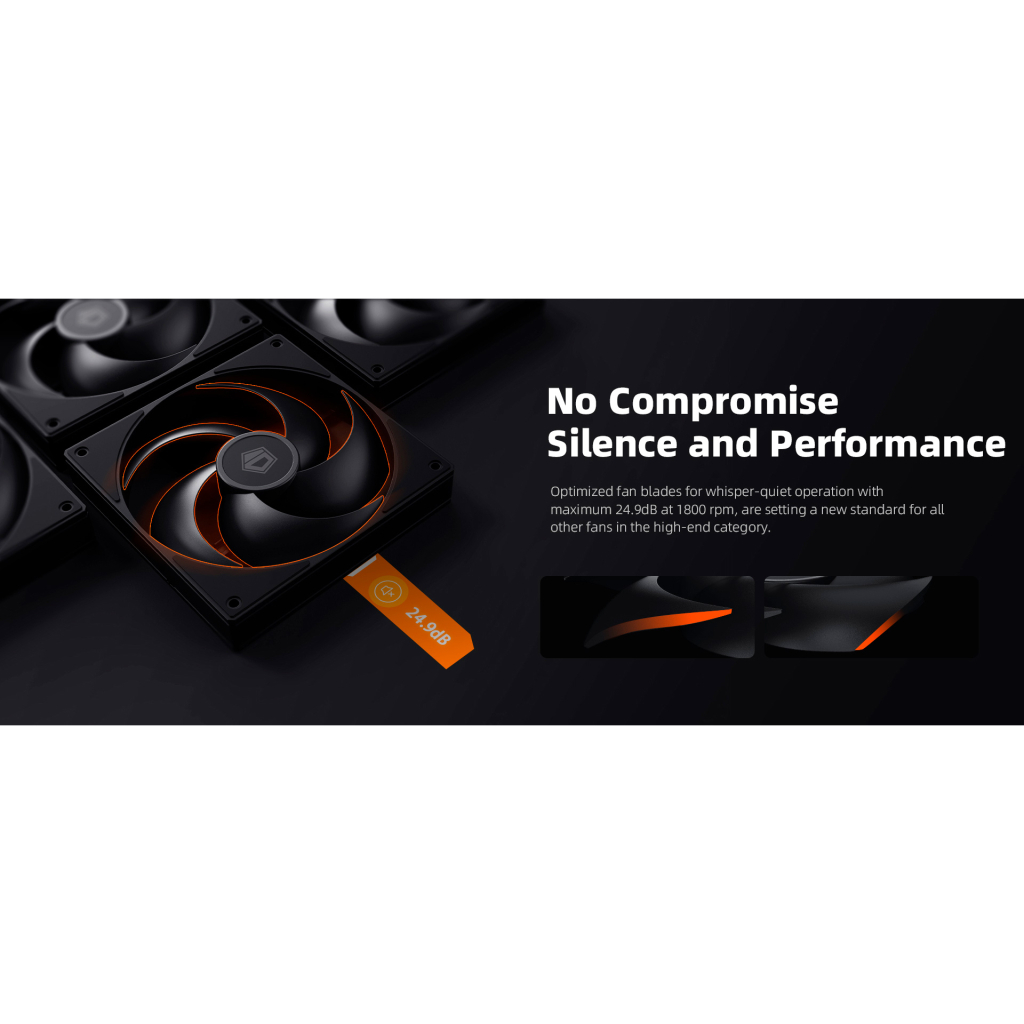 Кулер до корпусу ID-Cooling Вентилятор ID-Cooling AS-140-K Duet Black (AS-140-K DUET) - зображення 7