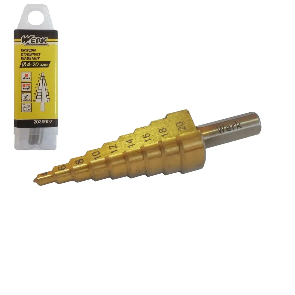 Свердло Werk ступінчате по металу 4-20 мм (88827) - зображення 1