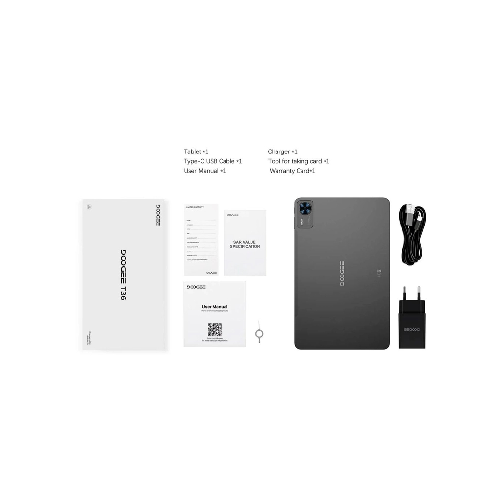 Планшет Doogee T36 12" 8/256Gb 4G (LTE) Urban Black (6923740246993) - зображення 6