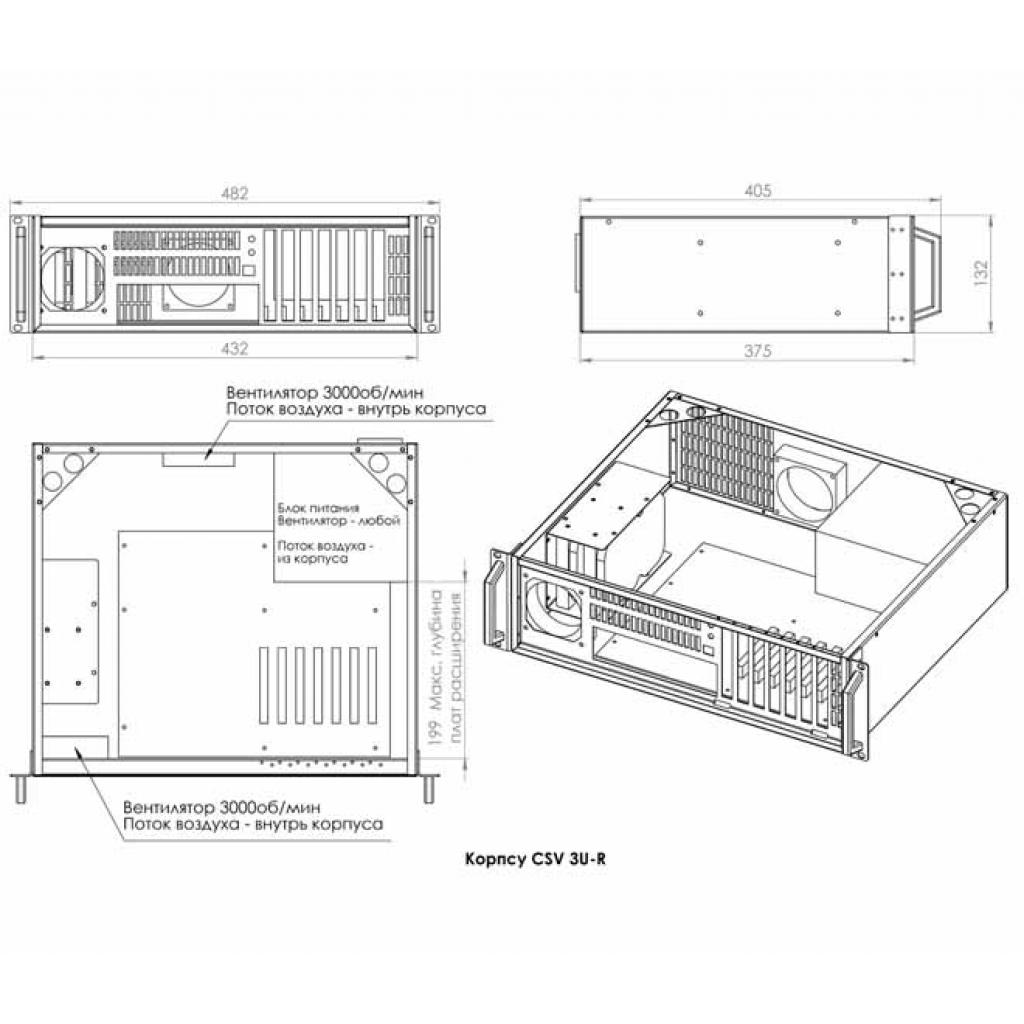 Корпус до сервера CSV 3U-R (3Р-КС-CSV) - зображення 5