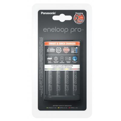 Зарядний пристрій для акумуляторів Panasonic Smart-Quick Charger+Eneloop Pro +4*AA 2500 mAh NI-MH (K-KJ55HCD40E) - зображення 1