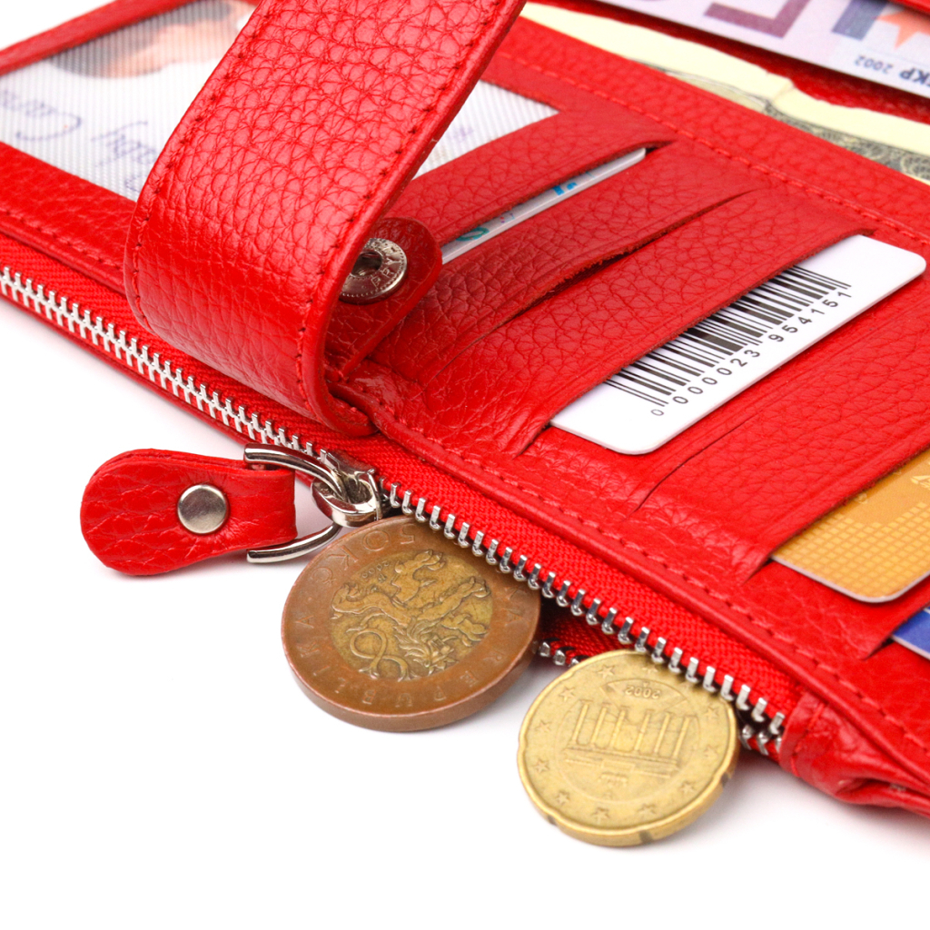 Гаманець Canpellini З натуральної шкіри Червоний (21640) - зображення 8