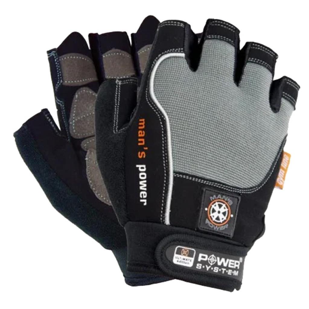 Рукавички для фітнесу Power System Mans Power PS-2580 Black/Grey XS (PS-2580_XS_Black-grey) - зображення 1
